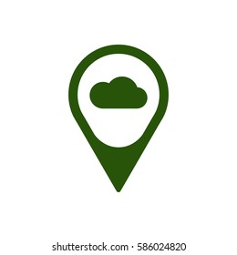 Cloud   icon, isolated. Flat  design. 