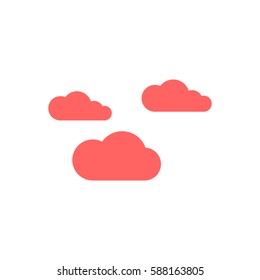 Cloud   icon, isolated. Flat  design. 
