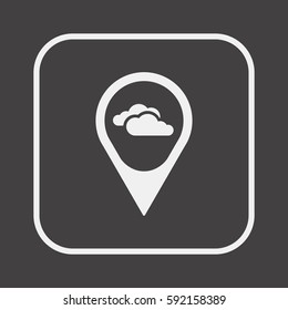 Cloud   icon, isolated. Flat  design. 
