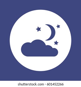 Cloud   icon, isolated. Flat  design. 