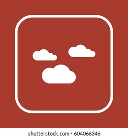 Cloud   icon, isolated. Flat  design. 