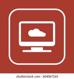 Cloud   icon, isolated. Flat  design. 