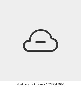 Cloud icon isolated on background. Remove symbol modern, simple, vector, icon for website design, mobile app, ui. Vector Illustration