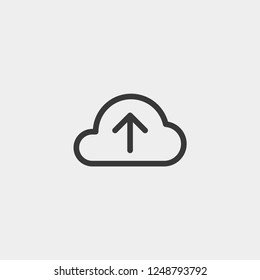 Cloud icon isolated on background. Upload symbol modern, simple, vector, icon for website design, mobile app, ui. Vector Illustration