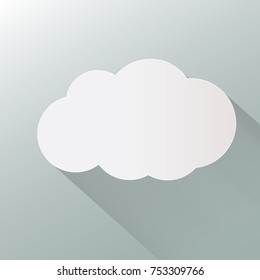 cloud icon isolated on background. Cloud flat illustration vector. eps10 format.