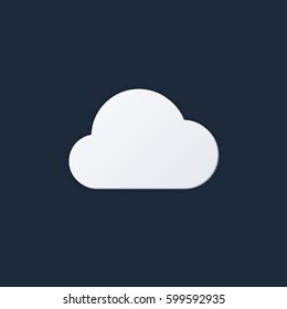 Cloud icon isolated on a black background.