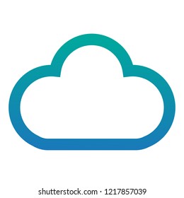 Cloud icon isolated on white background. Blue cloud icon for web site, poster, logo, backdrop, banner and label. Creative modern concept. Cloud vector illustration