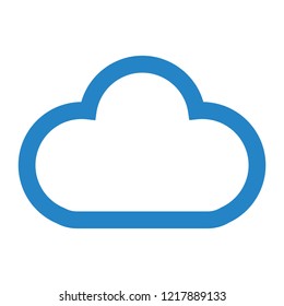 Cloud icon isolated on white background. Blue cloud icon for web site, poster, logo, backdrop, banner and label. Creative modern concept. Cloud vector illustration