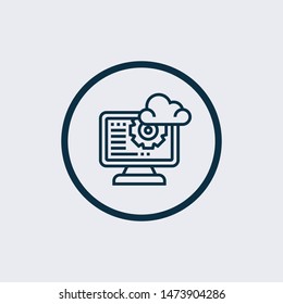 cloud icon isolated on white background from data manager collection. cloud icon trendy and modern cloud symbol for logo, web, app, 