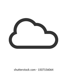 Cloud icon isolated on white background. Server symbol modern, simple, vector, icon for website design, mobile app, ui. Vector Illustration