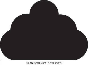 Cloud icon isolated on white background. Black cloud for web site, logo design and icon template. Creative modern concept. Cloud vector illustration