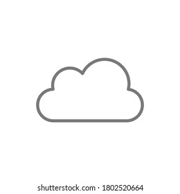cloud icon isolated on white background. vector illustration 
