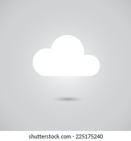 Cloud icon isolated on white background. Vector illustration.