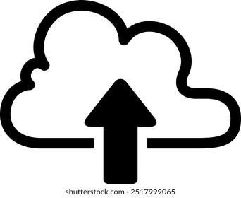 The cloud icon isolated on white background