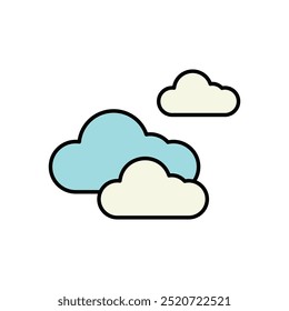 Cloud icon isolated on a white background. Vector illustration.