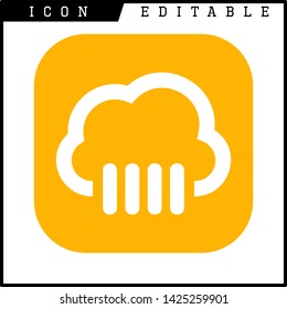 cloud icon isolated sign symbol vector illustration - vector