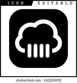cloud icon isolated sign symbol vector illustration - vector