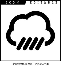 cloud icon isolated sign symbol vector illustration - vector