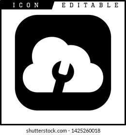 cloud icon isolated sign symbol vector illustration - vector