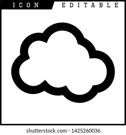 cloud icon isolated sign symbol vector illustration - vector