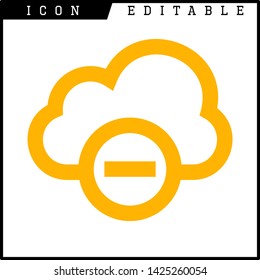 cloud icon isolated sign symbol vector illustration - vector