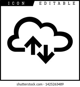 cloud icon isolated sign symbol vector illustration - vector