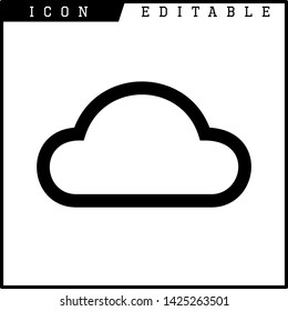 cloud icon isolated sign symbol vector illustration - vector