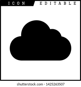 cloud icon isolated sign symbol vector illustration - vector