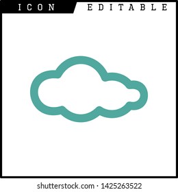 cloud icon isolated sign symbol vector illustration - vector