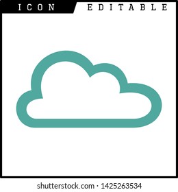 cloud icon isolated sign symbol vector illustration - vector