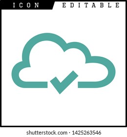 cloud icon isolated sign symbol vector illustration - vector