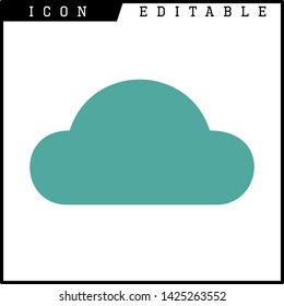cloud icon isolated sign symbol vector illustration - vector