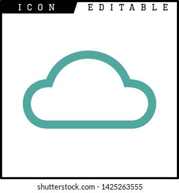 cloud icon isolated sign symbol vector illustration - vector