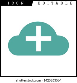 cloud icon isolated sign symbol vector illustration - vector