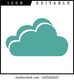 cloud icon isolated sign symbol vector illustration - vector