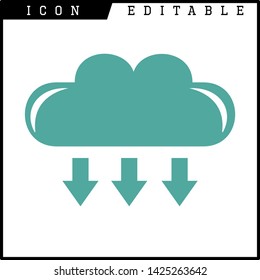 cloud icon isolated sign symbol vector illustration - vector