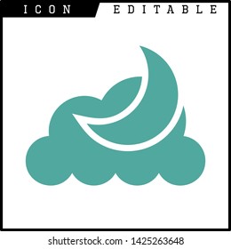 cloud icon isolated sign symbol vector illustration - vector
