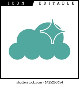 cloud icon isolated sign symbol vector illustration - vector