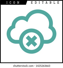 cloud icon isolated sign symbol vector illustration - vector
