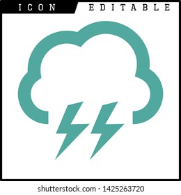 cloud icon isolated sign symbol vector illustration - vector