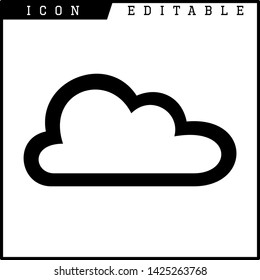 cloud icon isolated sign symbol vector illustration - vector