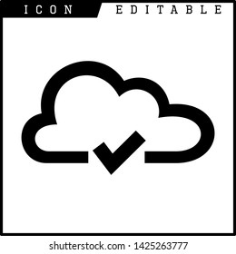 cloud icon isolated sign symbol vector illustration - vector