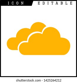 cloud icon isolated sign symbol vector illustration - vector