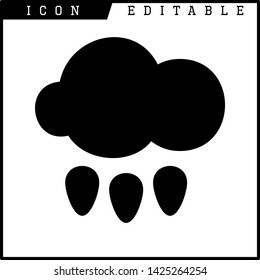 cloud icon isolated sign symbol vector illustration - vector