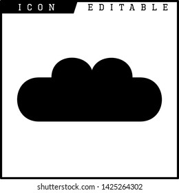 cloud icon isolated sign symbol vector illustration - vector