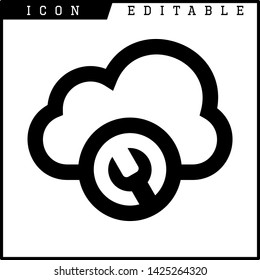 cloud icon isolated sign symbol vector illustration - vector