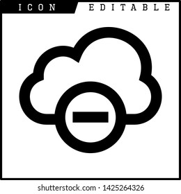 cloud icon isolated sign symbol vector illustration - vector