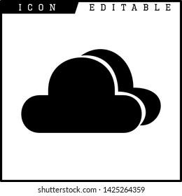 cloud icon isolated sign symbol vector illustration - vector