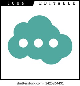cloud icon isolated sign symbol vector illustration - vector