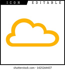 cloud icon isolated sign symbol vector illustration - vector